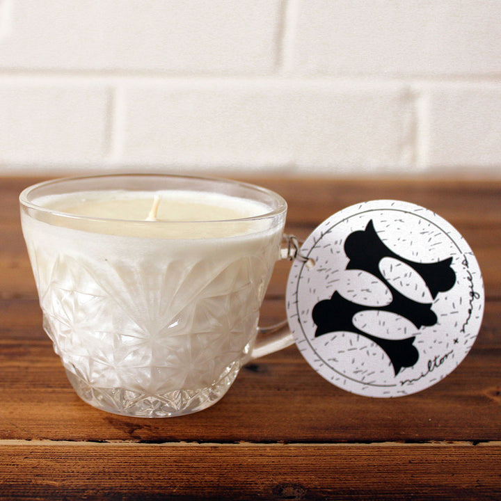 Lavender Lemon Soy Candle in Vintage Punch Glass
