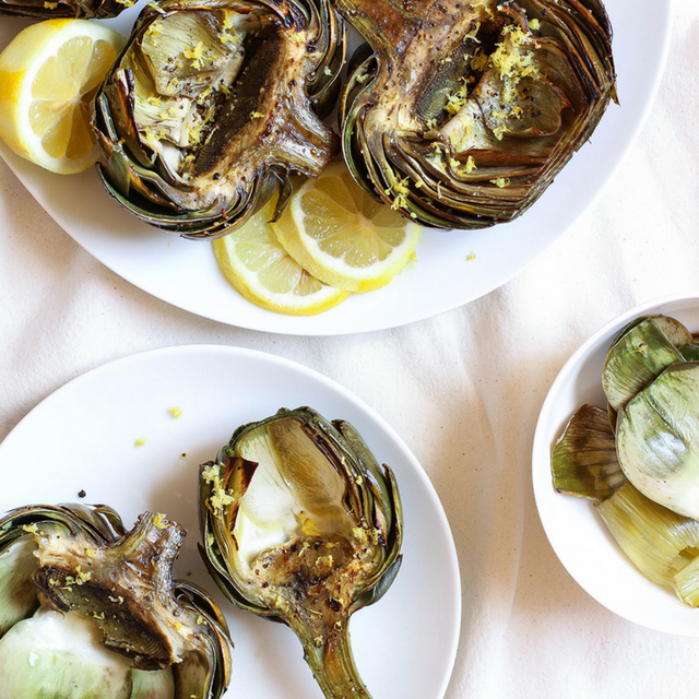 Grilled Artichokes with Lemon