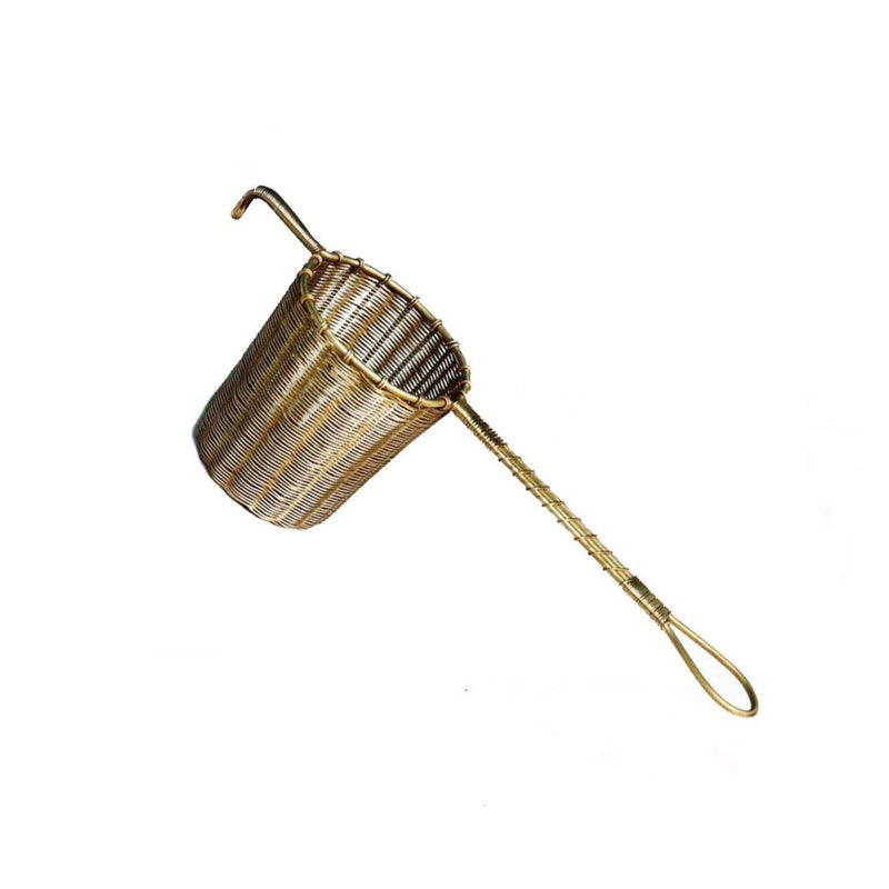 Brass Tea Strainer (Large with Handle)