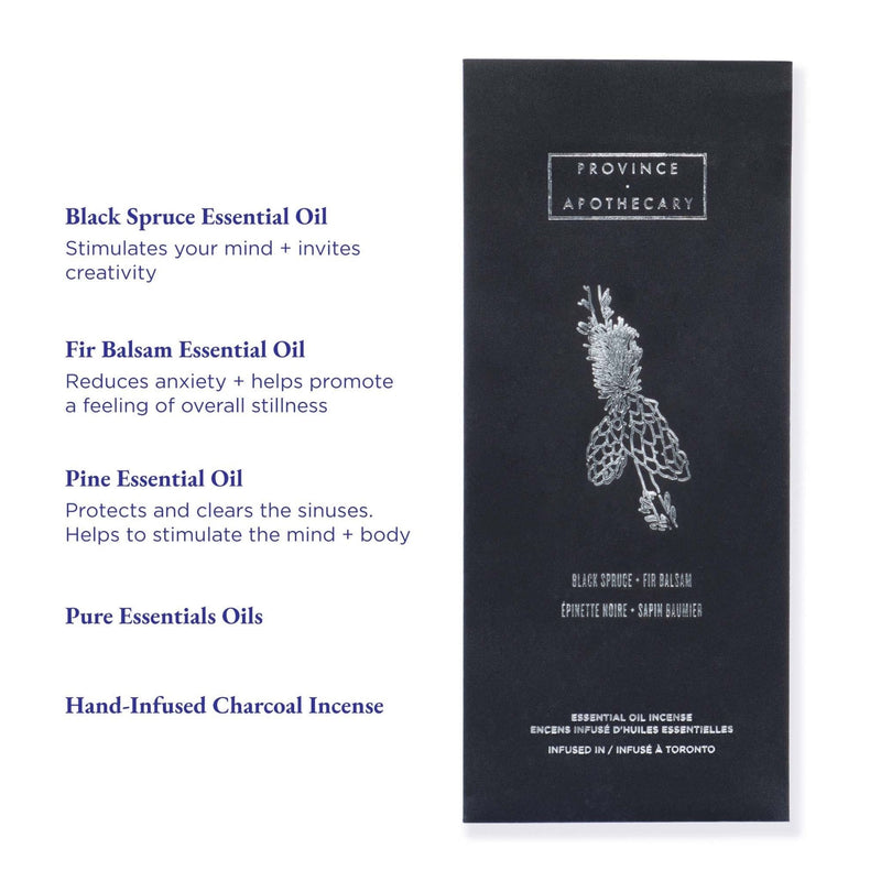 Black Spruce + Fir Balsam Essential Oil Incense