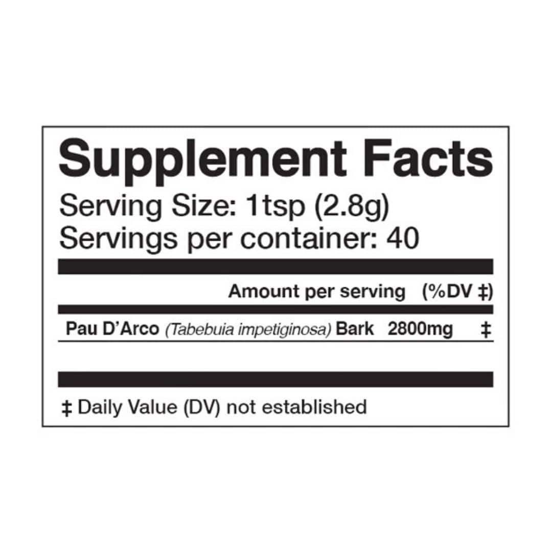 <img src="pau d arco superfood powder supplement facts.jpg" alt="pau d arco superfood powder supplement facts">