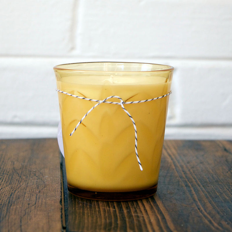 Cinnamon Clove Soy Candle in Vintage Amber Glass