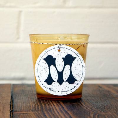 Cinnamon Clove Soy Candle in Vintage Amber Glass