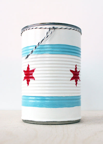 Great Lakes Soy Candle in Chicago Flag OR Navy