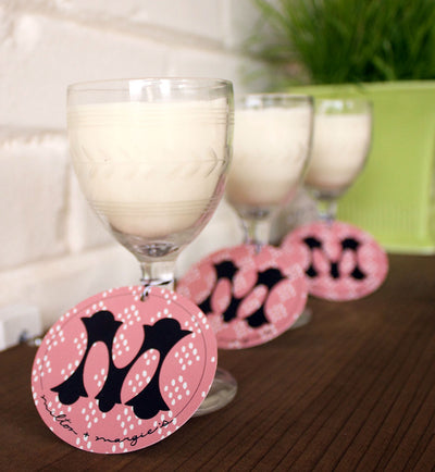 White Ginger with Amber Soy Candles in a Vintage Glasses - Set of Three