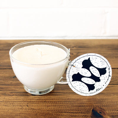 White Ginger with Amber Soy Candle in a Vintage Mug