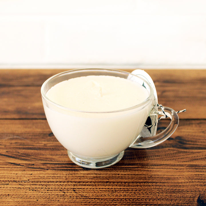 White Ginger with Amber Soy Candle in a Vintage Mug